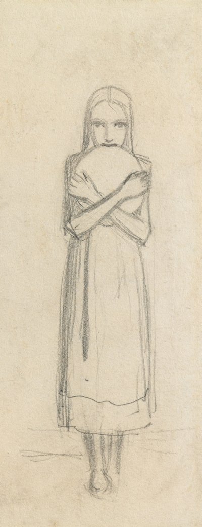 Sketch of a Young Girl by John Everett Millais